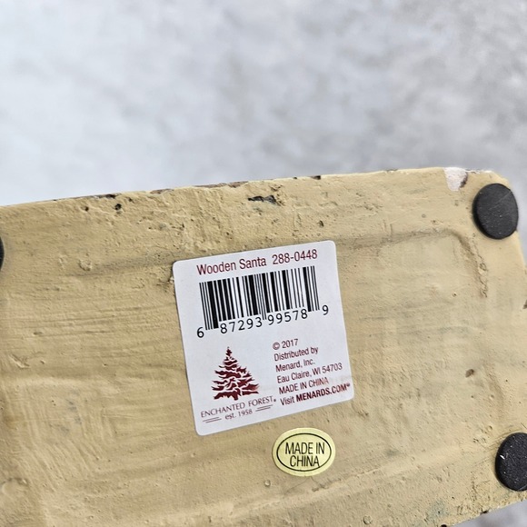 Enchanted Forest Wooden Santa Claus Figurine Christmas Holiday Home Decor 20" - Picture 6 of 6